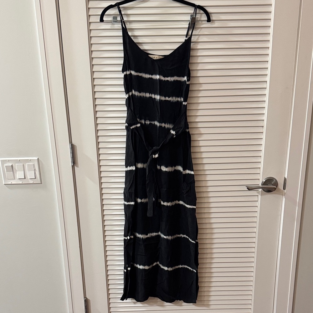 Cloth & Stone Navy and White Striped Maxi Dress